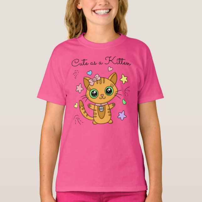 Cute as a Kitten T-Shirt (Front)