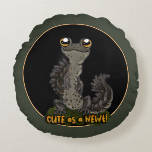 Cute as a Newt! Round Cushion