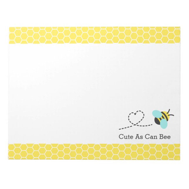 Cute as can bee, Honeycomb Pattern Notepad (Front)