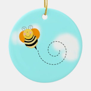 Cute as can Bee Photo Christmas Ornament