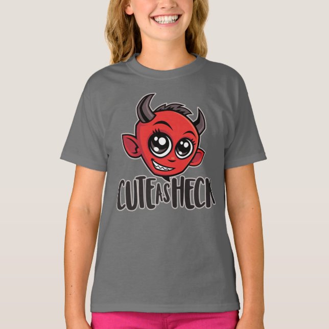 Cute as Heck Devil T-Shirt (Front)