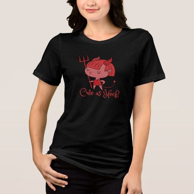 Cute as Heck Tri-Blend Shirt (Front)