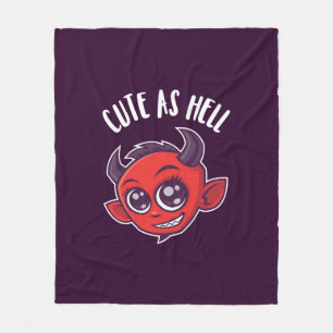 Cute as Hell Devil Fleece Blanket