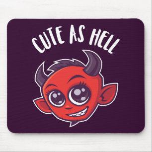 Cute as Hell Devil Mouse Pad