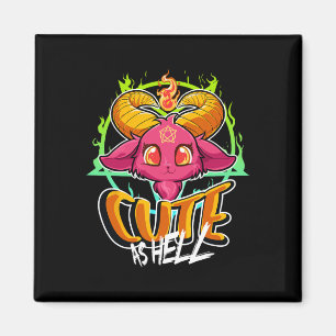 Cute As Hell Halloween Kawaii Phomet Funny Satan G Magnet