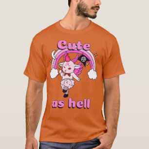 Cute As Hell Kawaii Baphomet Pastel Goth Emo Pun T-Shirt