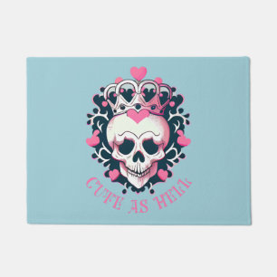 Cute as Hell Schädel mit Krone  Doormat
