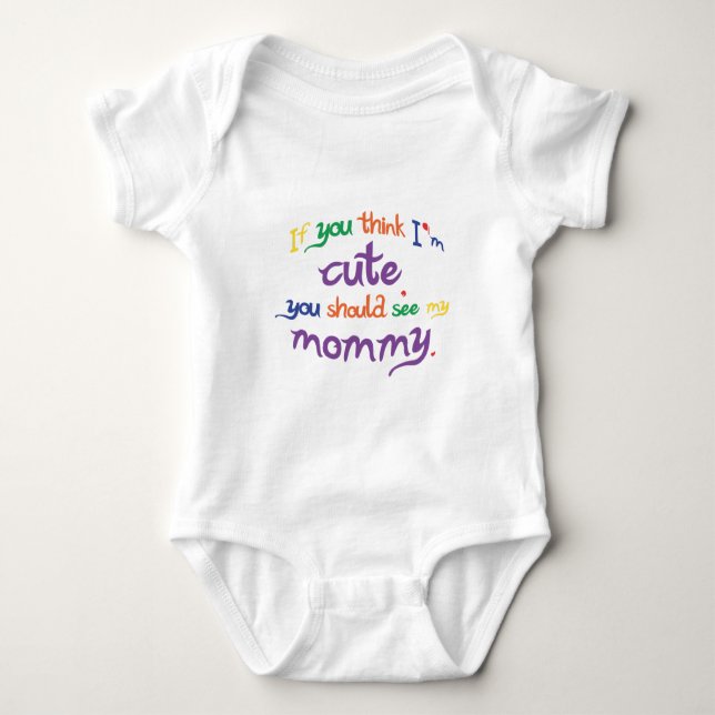 Cute as Mummy Baby Bodysuit (Front)