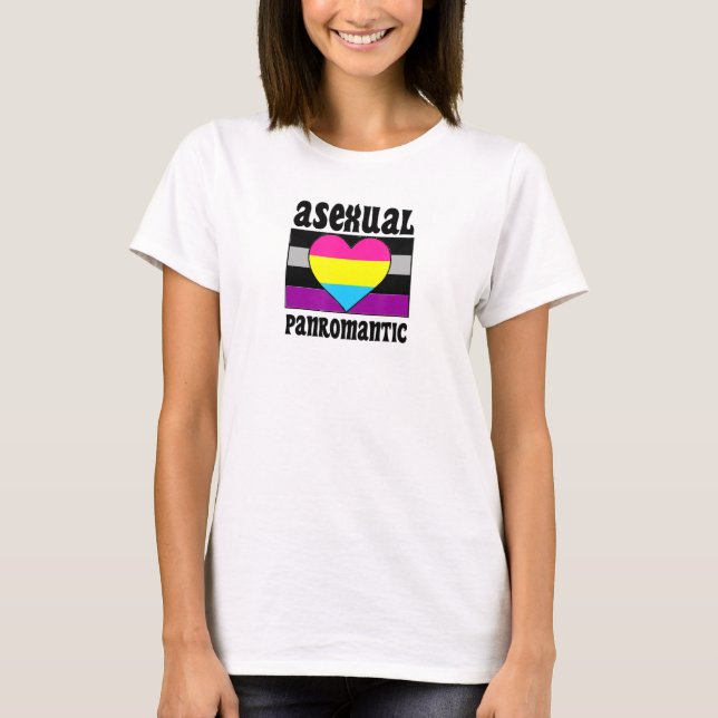 Cute Asexual Panromantic Pride Flag Cute Ace Aesth T-Shirt (Front)