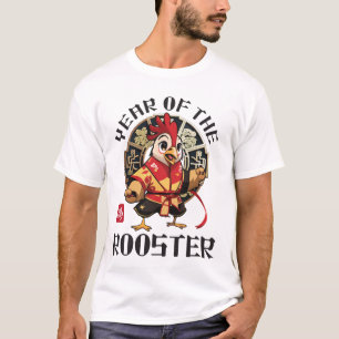 Cute Asian Chinese Rooster Zodiac Lunar New Year T-Shirt