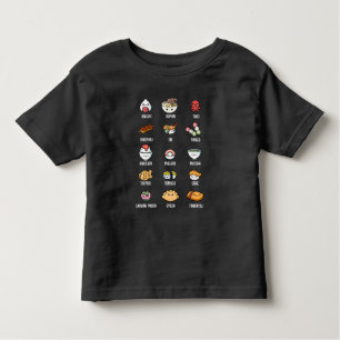 Cute Asian Food Kawaii Sushi Rice Fish Ramen Lover Toddler T-Shirt