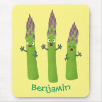 Cute asparagus singing vegetable trio cartoon