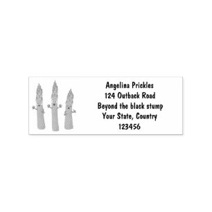Cute asparagus singing vegetable trio cartoon rubber stamp
