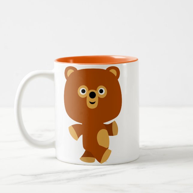 Cute Assertive Cartoon Bear Mug (Left)