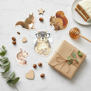Cute Assorted Squirrel Sticker Pack
