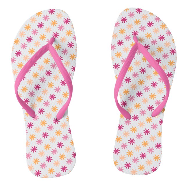 Cute asteriskS - Pinks and Oranges Jandals (Footbed)