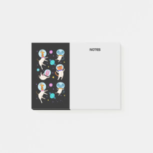 Cute Astronaut Animals Floating in Space Post-it Notes