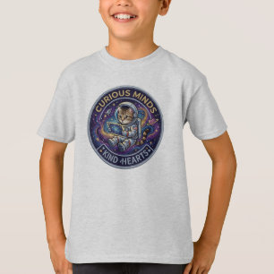Cute Astronaut Cat Star-Bound Voyage Space Design T-Shirt