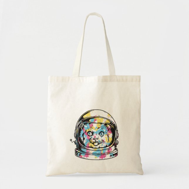 Cute astronaut Cat Tote Bag (Front)