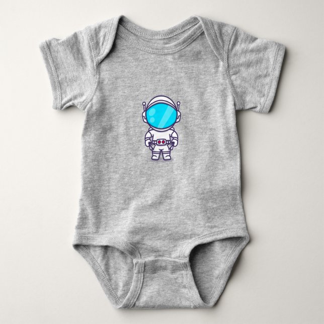 Cute astronaut don't have money baby bodysuit (Front)
