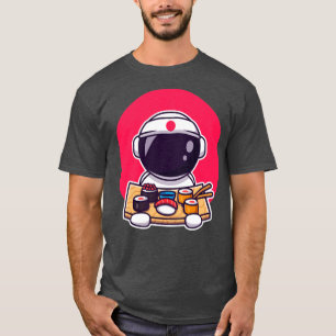 Cute Astronaut Eating Sushi T-Shirt