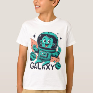 Cute Astronaut In Space Galaxy Kids Boy T-Shirt