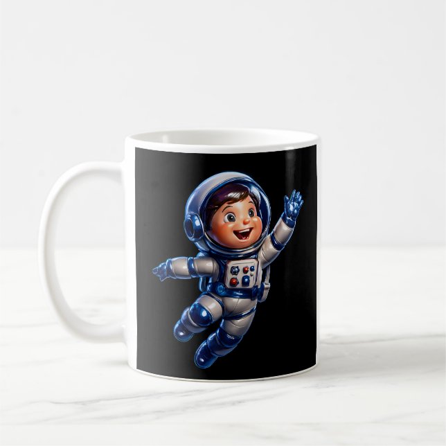Cute Astronaut Kids Coffee Mug (Left)
