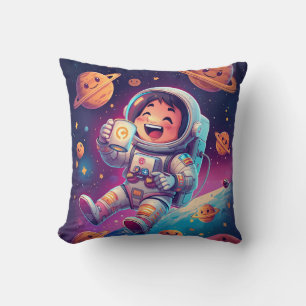 Cute Astronaut Kids Pillow – Space Adventure Dream
