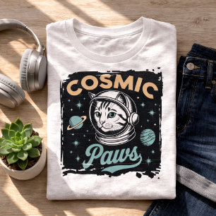 Cute Astronaut Kitty Cat Tri-Blend Shirt