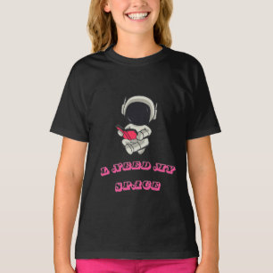 Cute Astronaut Reading – I Need My Space Aesthetic T-Shirt