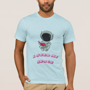Cute Astronaut Reading – I Need My Space Aesthetic T-Shirt