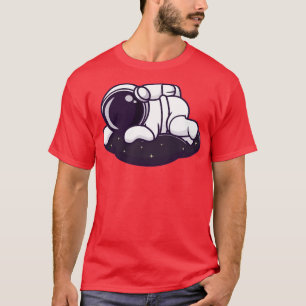 Cute Astronaut Sleeping On Space Cloud T-Shirt