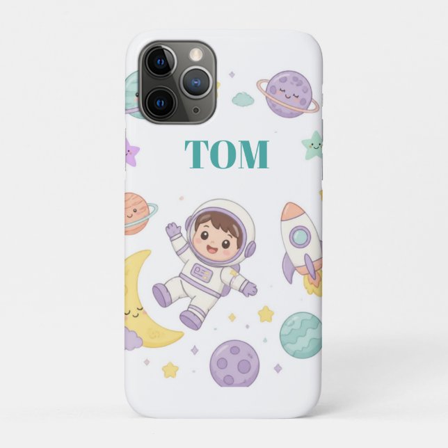 Cute Astronaut Space Adventure for Kids Case-Mate iPhone Case (Back)
