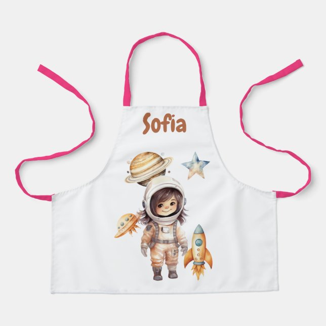 Cute astronaut Space Adventure personalised  Apron (Front)