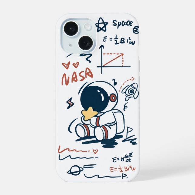  Cute Astronaut Space Cartoon Phone Case (Back)