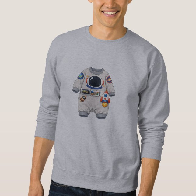 Cute Astronaut Space Suit Print Sweatshirt (Front)