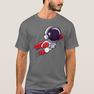 Cute Astronaut Super Hero Flying T-Shirt