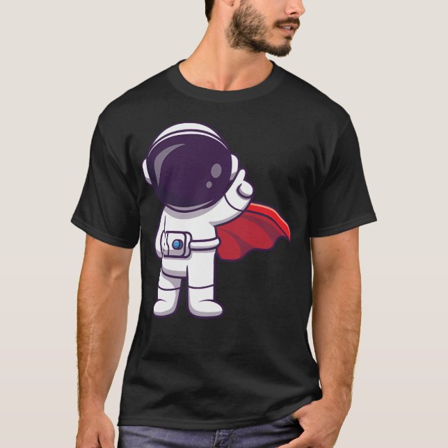 Cute Astronaut Super Hero T-Shirt (Front)