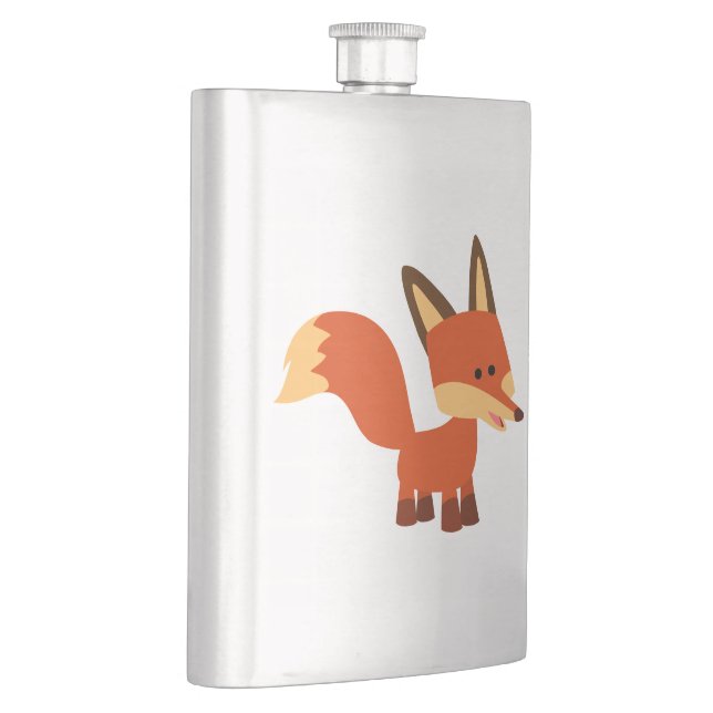 Cute Astute Cartoon Fox Classic Flask (Right)