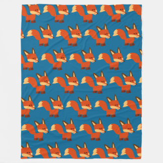 Cute Astute Cartoon Fox fleece Blanket