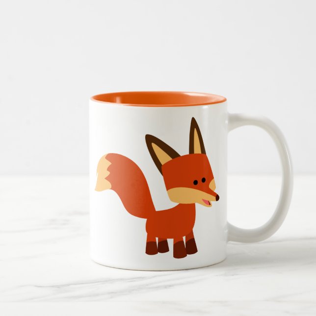 Cute Astute Cartoon Fox Mug (Right)