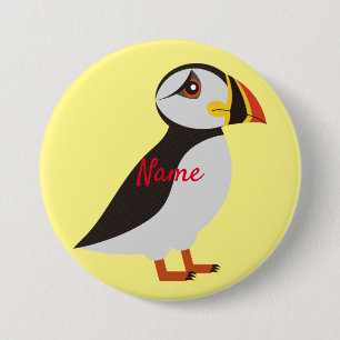 Cute Atlantic puffin design Thunder_Cove 7.5 Cm Round Badge