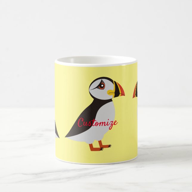 Cute Atlantic puffin design Thunder_Cove Coffee Mug (Center)
