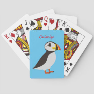 Cute Atlantic puffin design Thunder_Cove Playing Cards