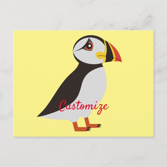 Cute Atlantic puffin design Thunder_Cove Postcard (Front)