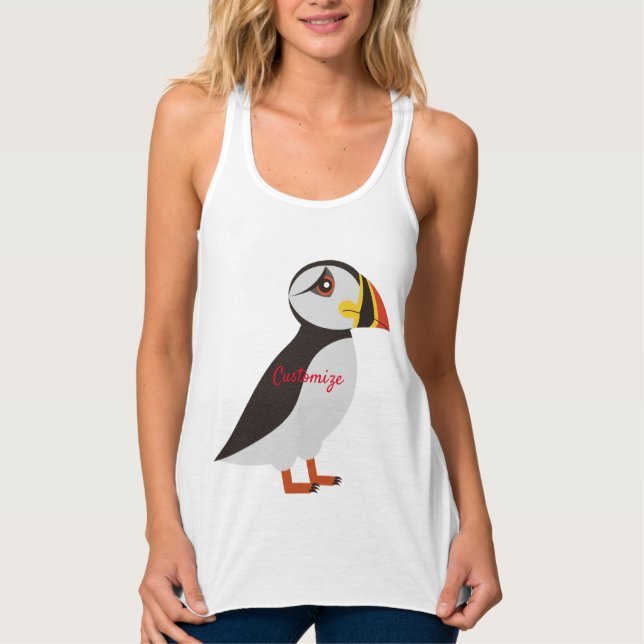 Cute Atlantic puffin design Thunder_Cove Singlet (Front)