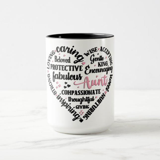 Cute Aunt Heart Mug (Center)