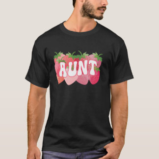 Cute Aunt Strawberry Lover Mum Mummy Happy Mothers T-Shirt