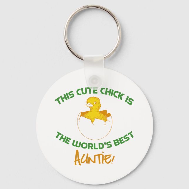 Cute Auntie Key Ring (Front)