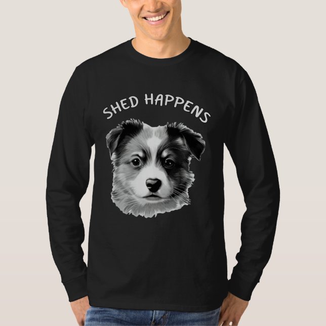 Cute Aussie Shepherd Australian Shepherd Saying Sh T-Shirt (Front)
